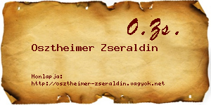Osztheimer Zseraldin névjegykártya
